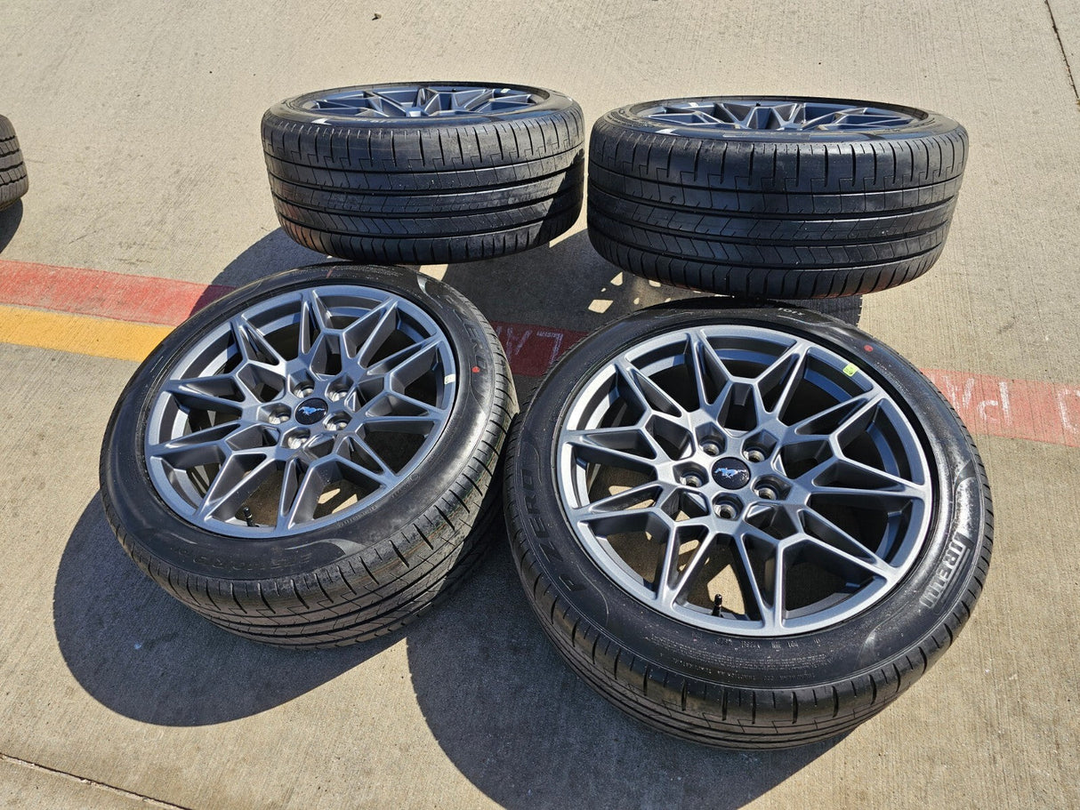 19" Ford Mustang GT Track Pack OEM 10600 10603 wheels rims 2025 2026 TPMS NEW Texas Truck Tire
