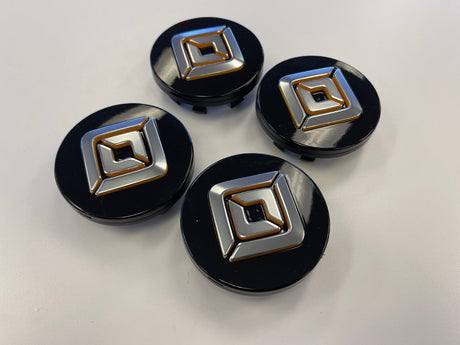 (4) Rivian R1T R1S OEM center caps black 2022 2023 2024 2025 2026 Texas Truck Tire