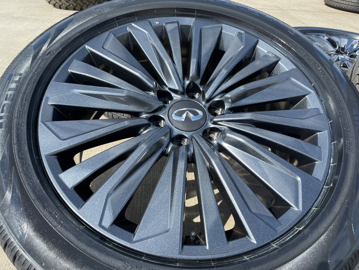 22" Infiniti QX80 QX56 Nissan Titan Armada OEM 94236 wheels rims PIRELLI NEW Texas Truck Tire
