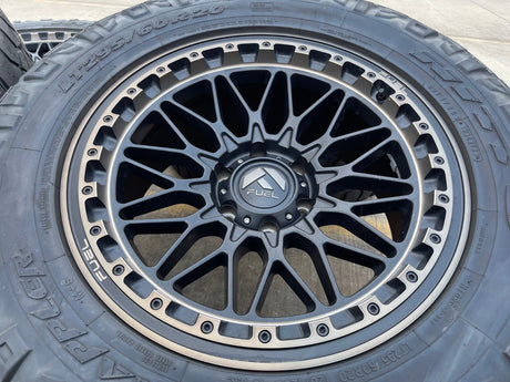 20x9 Fuel Trigger D759 Chevy Silverado RAM Tacoma wheels rims 6x139 6x5.5 tires Texas Truck Tire