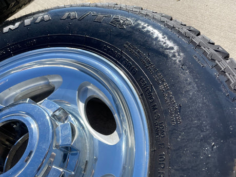 16" Ford F-250 F-350 Excursion OEM 3408 polished wheels rims tires Texas Truck Tire