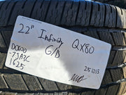 22" Infiniti QX80 QX56 Nissan Titan Armada OEM 94236 wheels rims MIHCELIN NEW Texas Truck Tire