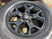 (4) 17" Jeep Wrangler Rubicon OEM 9218 wheels rims black Gladiator NEXEN NEW Texas Truck Tire