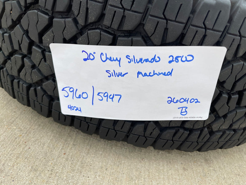 20" Chevy Silverado GMC Sierra AT4 2500 3500 OEM 5960 5947 wheels rims GOODYEAR Texas Truck Tire