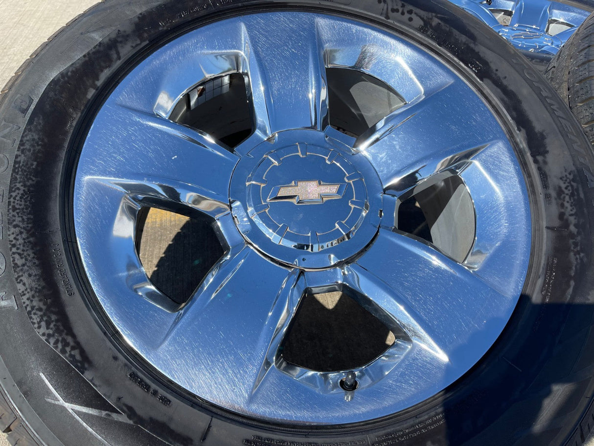 20" Chevy Silverado Tahoe OEM wheels rims 5651 CHROME DISCOUNTED Texas Truck Tire
