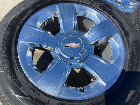 20" Chevy Silverado Tahoe OEM wheels rims 5651 CHROME DISCOUNTED Texas Truck Tire