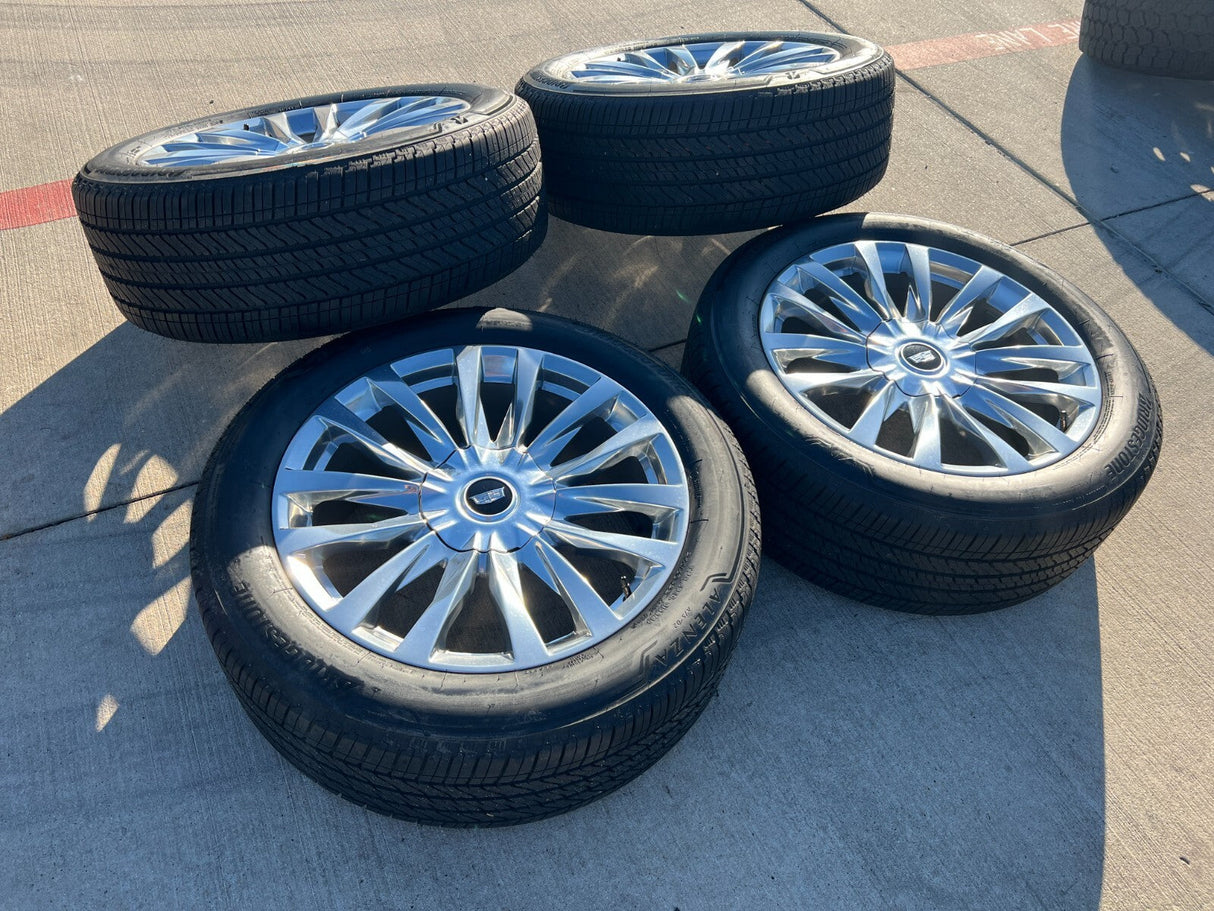 22" Cadillac Escalade Platinum OEM wheels rims 95026 tires NEW Texas Truck Tire