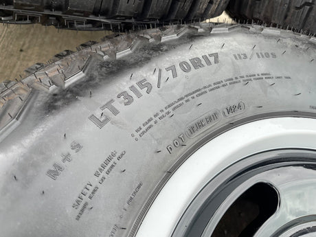 17" Ford Bronco HERITAGE Edition wheels rims white GOODYEAR 35" DISCOUNTED Texas Truck Tire
