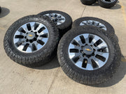 20" Chevy Silverado GMC Sierra AT4 2500 3500 OEM 5960 5947 wheels rims NITRO 35" Texas Truck Tire