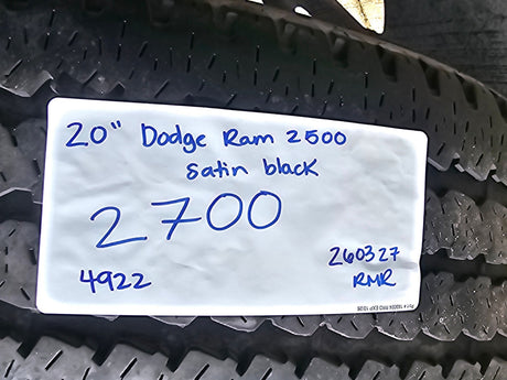 20" Dodge Ram 2500 3500 LARAMIE OEM 2700 wheels rims 2022 2023 2024 2025 2026 Texas Truck Tire