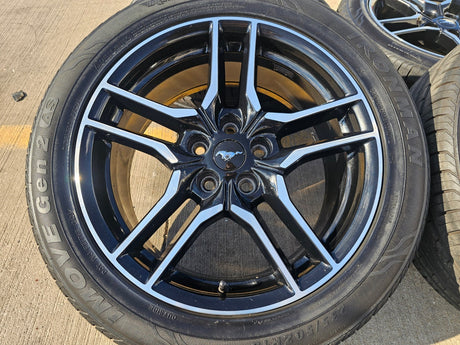 18" Ford Mustang GT OEM BLACK wheels rims 10157 tires 2022 2023 2024 2025 2026 Texas Truck Tire