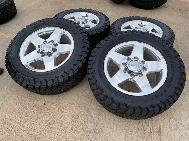 20" Chevy Silverado GMC Sierra 2500 3500 OEM 5503 rims wheels BFG KO3 A/T NEW Texas Truck Tire