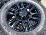 20" GMC Sierra Chevy 2500 OEM 5957 BLACK DIAMOND wheels rims 2024 2025 2026 NEW Texas Truck Tire