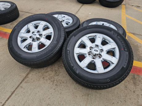 18" Ford F-150 OEM rims wheels 3915 CHROME Expedition MICHELIN NEW Texas Truck Tire