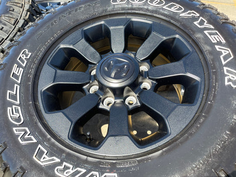 17" Ram 2500 3500 Laramie Power Wagon OEM wheels rims 2599 tires 2024 2025 NEW Texas Truck Tire