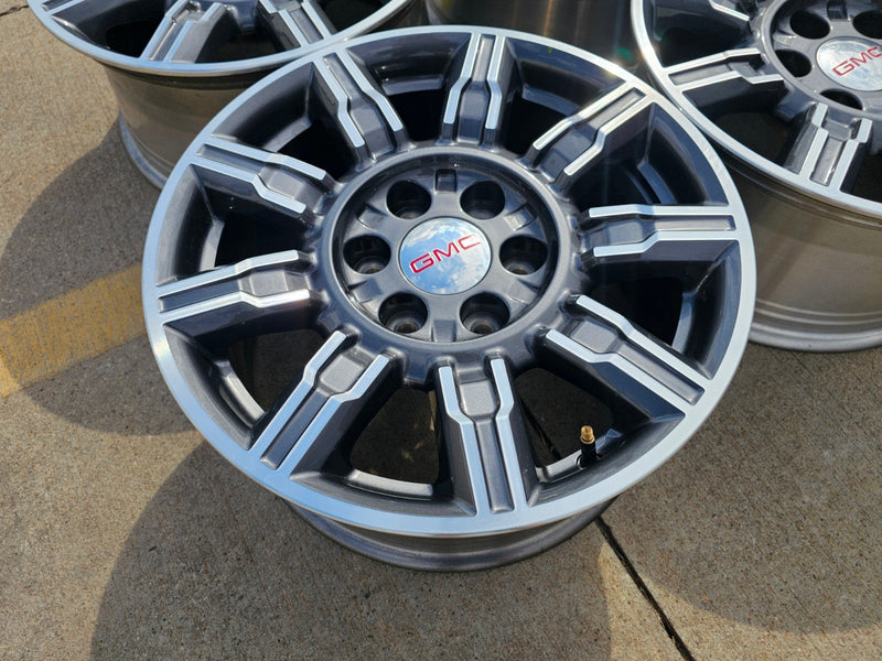 18" GMC Sierra AT4X Chevy Silverado OEM 14131 wheels rims 2024 2025 2026 Texas Truck Tire