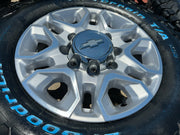 18" Chevy Silverado Trail Boss 2500 3500 OEM 5959 wheels rims NEW BFG KO3 A/T Texas Truck Tire