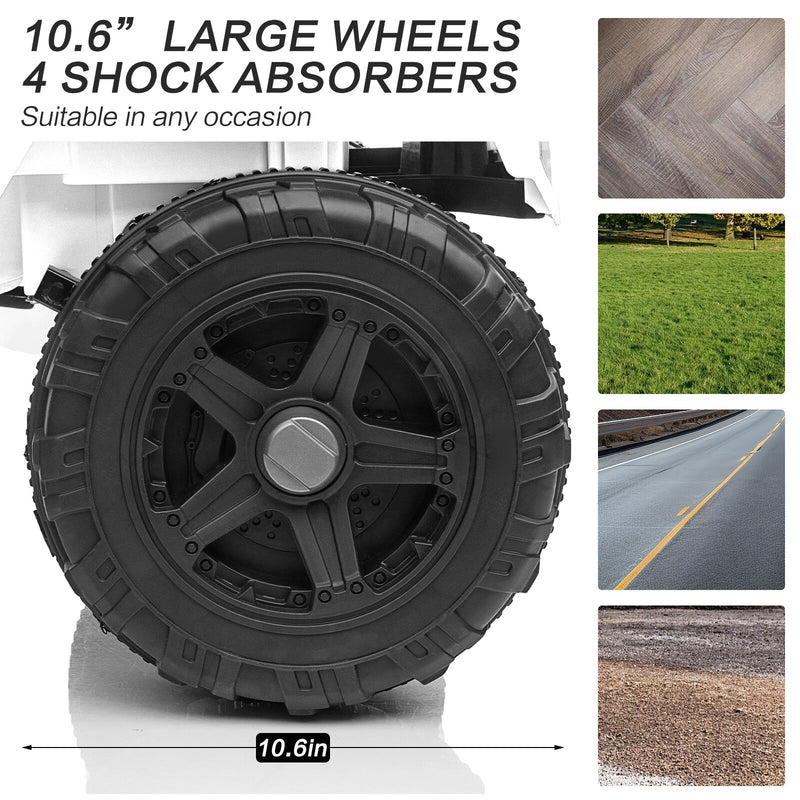 12V Kids Ride-On Truck with Remote Control, Power Wheels, and LED Lights