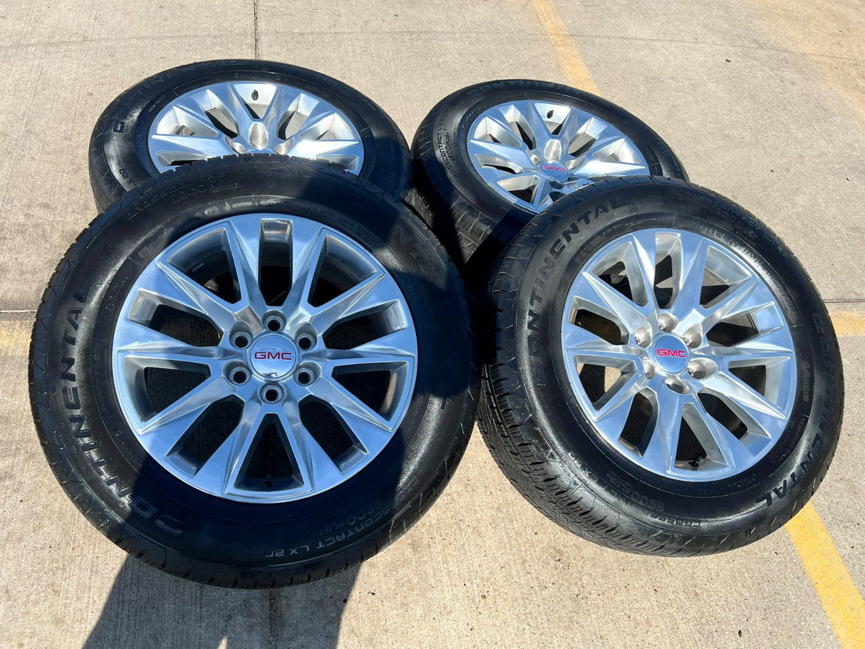 20" GMC Yukon 5920 OEM wheels rims Chevy Tahoe Silverado 2025 2026 CONTINENTAL Texas Truck Tire
