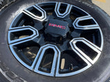 20" GMC Sierra AT4 2500 3500 OEM wheels rims 5950 Silverado BRIDGESTONE A/T Texas Truck Tire