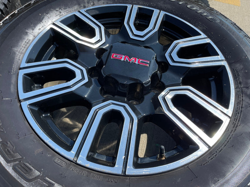 20" GMC Sierra AT4 2500 3500 OEM wheels rims 5950 Silverado BRIDGESTONE A/T Texas Truck Tire