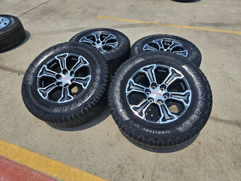 18" GMC Sierra AT4 Chevy Silverado OEM 5910 wheels rims 2022 2023 2024 2025 Texas Truck Tire
