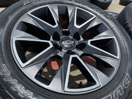 20" Chevy Tahoe Silverado OEM 5919 wheels rims GMC Yukon tires BRIDGESTONE Texas Truck Tire