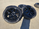 22" Dodge Ram 1500 OEM LIMITED Laramie wheels rims black 2725 2684 PIRELLI NEW Texas Truck Tire