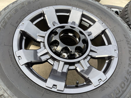 20" Ford F-250 F-350 OEM gray Lariat 10485 10296 wheels rims BRIDGESTONE A/T Texas Truck Tire