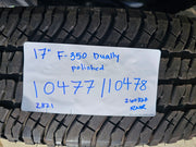 17" Ford F-350 Dually OEM 10477 10478 rims wheels Michelin A/T2 NEW Texas Truck Tire
