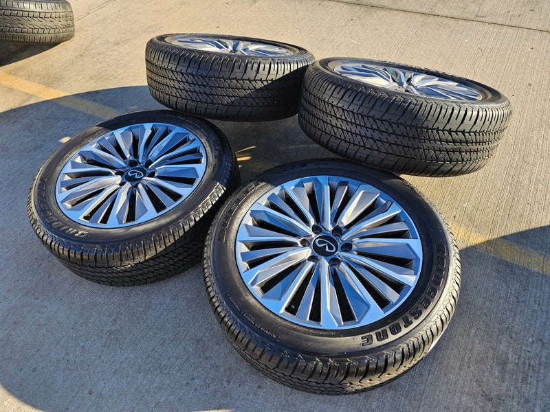 22" Infiniti QX80 QX56 Nissan Titan Armada OEM 94236 wheels rims 2025 2026 NEW Texas Truck Tire