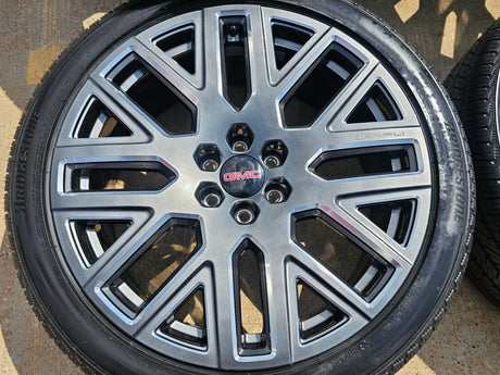 24" GMC Yukon Sierra DENALI OEM wheels rims tires 2022 2023 2024 2025 2026 NEW Texas Truck Tire
