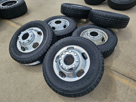 17" Ford F-350 Dually OEM 10477 10478 rims wheels 2024 2025 2026 IRONMAN A/T NEW Texas Truck Tire