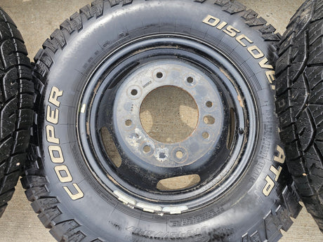 17" Dodge Ram 3500 Dually Laramie 8x200 wheels rims 2703 2704 OEM COOPER Texas Truck Tire