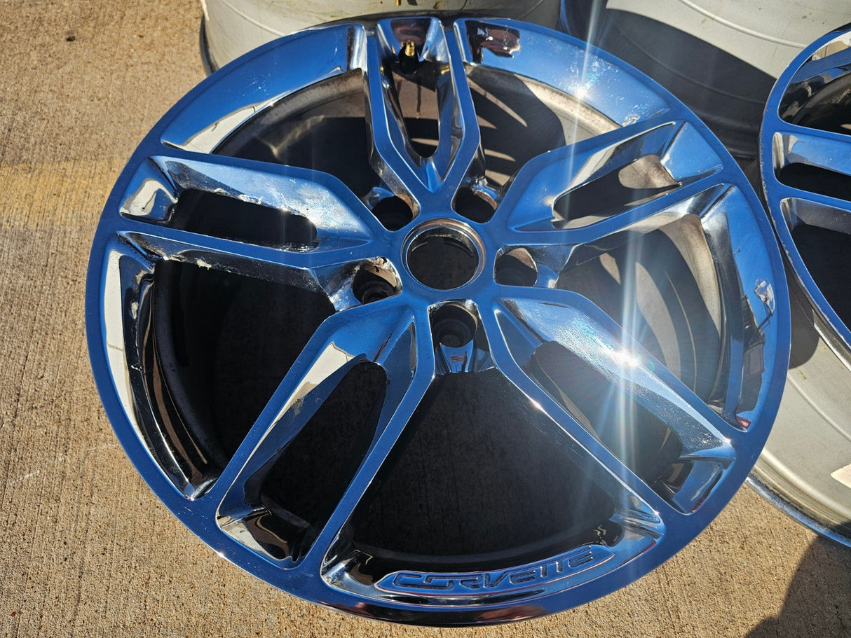 19" + 20" Chevy Corvette STINGRAY C7 OEM wheels rims 5634 5635 5640 5641 chrome Texas Truck Tire