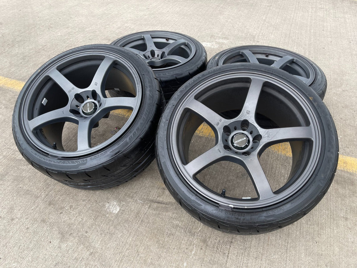 18" Prodrive GC05F wheels rims Mustang Accord Camry 5x114.3 5x4.5 Firehawk tires Texas Truck Tire