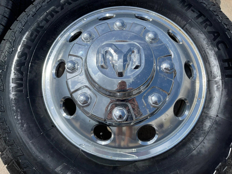 17" Dodge Ram 3500 Dually Laramie 8x200 wheels rims 2701 2702 OEM FIRESTONE Texas Truck Tire