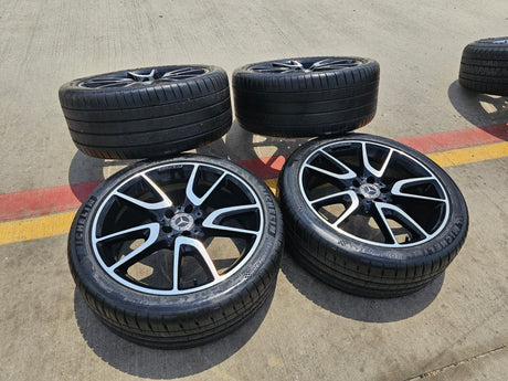 20" Mercedes E43 E53 E400 AMG S580 S65 S63 OEM 85543 85544 wheels rims MICHELIN Texas Truck Tire
