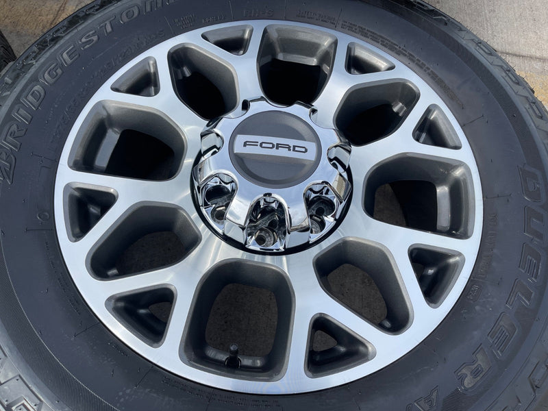 20" Ford F-250 F-350 OEM Lariat wheels rims 10292 tires BRIDGESTONE DUELER A/T Texas Truck Tire