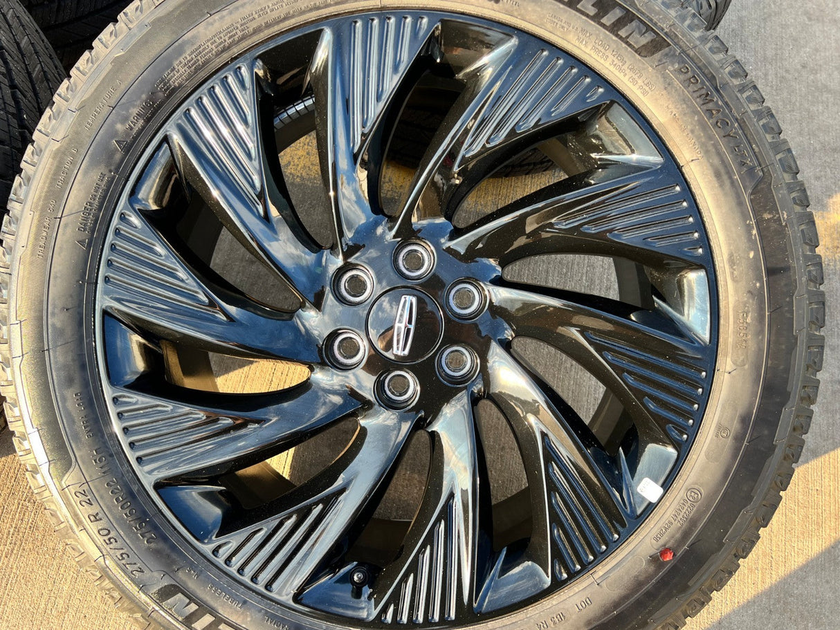 22" Lincoln Navigator OEM 10665 rims wheels BLACK LABEL 2025 2026 NEW Texas Truck Tire