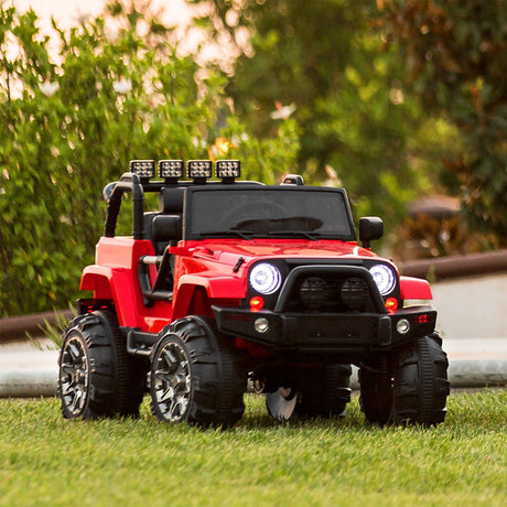 3-Speed Ride-On Truck Toy with Remote Control and LED Lights for Kids, 12V Durable Design