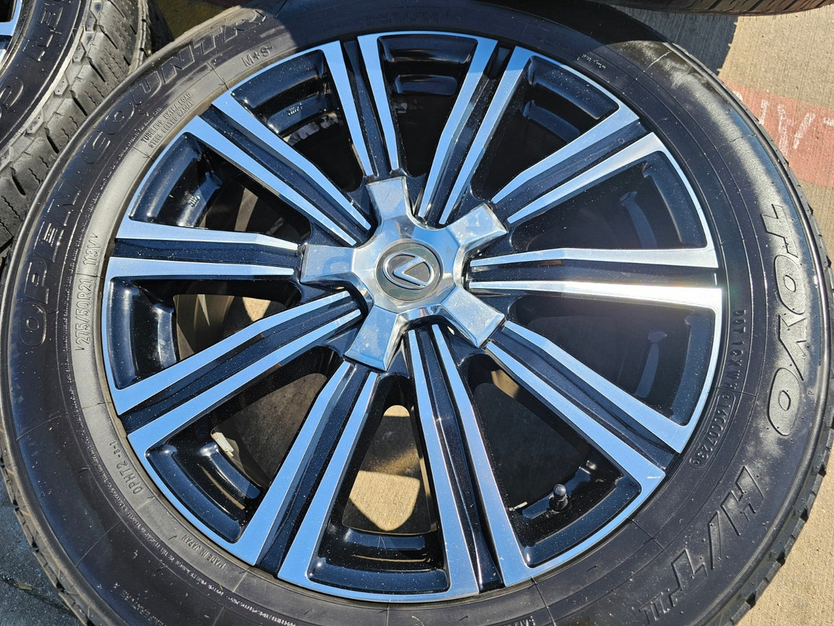 (4) 21" Lexus LX570 Land Cruiser OEM 74341 wheels rims tires 5x150 Texas Truck Tire