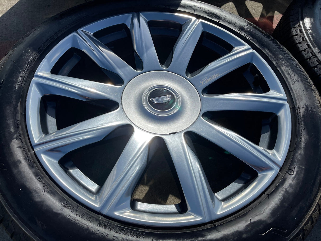 22" Cadillac Escalade Platinum OEM 95078 wheels rims 2023 2024 2025 2026 NEW Texas Truck Tire