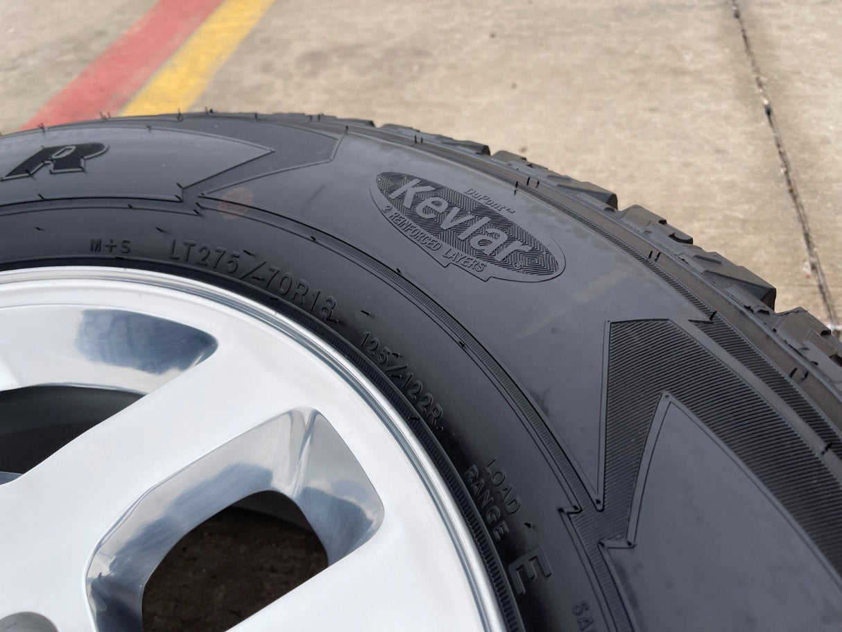 18" Chevy Silverado GMC Sierra 2500 3500 OEM 5502 wheels rims tires GOODYEAR Texas Truck Tire