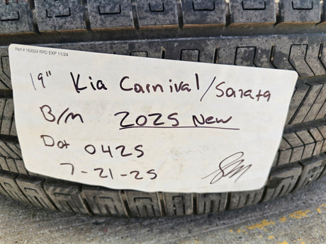 19" Kia Carnival Sorento OEM wheels rims Sonata Stinger K4 K5 2025 2026 2027 NEW Texas Truck Tire