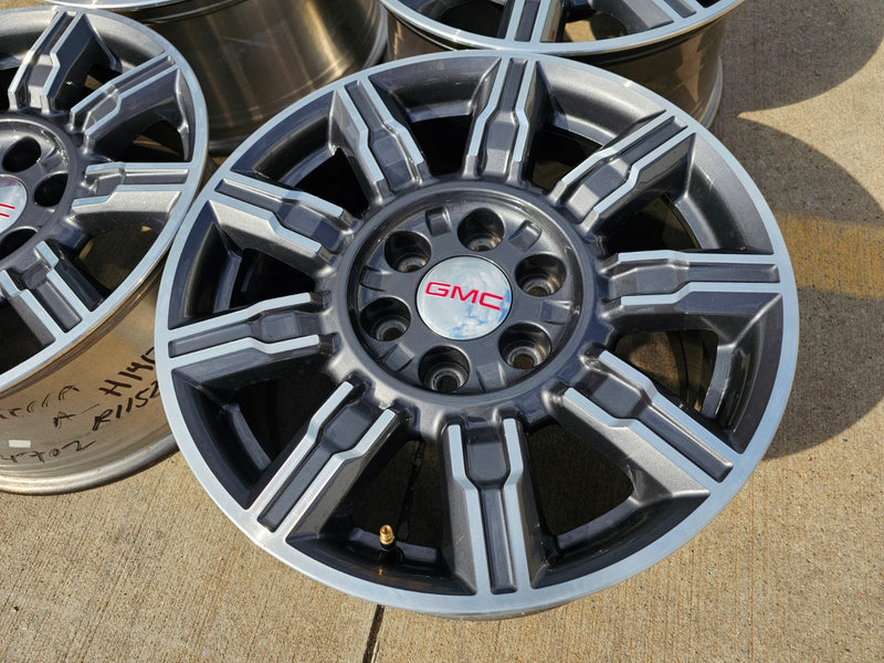 18" GMC Sierra AT4X Chevy Silverado OEM 14131 wheels rims 2024 2025 2026 Texas Truck Tire