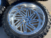 24x14 Xtreme Forged 009 wheels rims Chevy RAM 1500 Tacoma -76 6x139 6x5.5 35" Texas Truck Tire