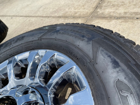 18" Ford F-250 F-350 OEM rims wheels 10290 chrome tires GOODYEAR WRANGLER A/T Texas Truck Tire