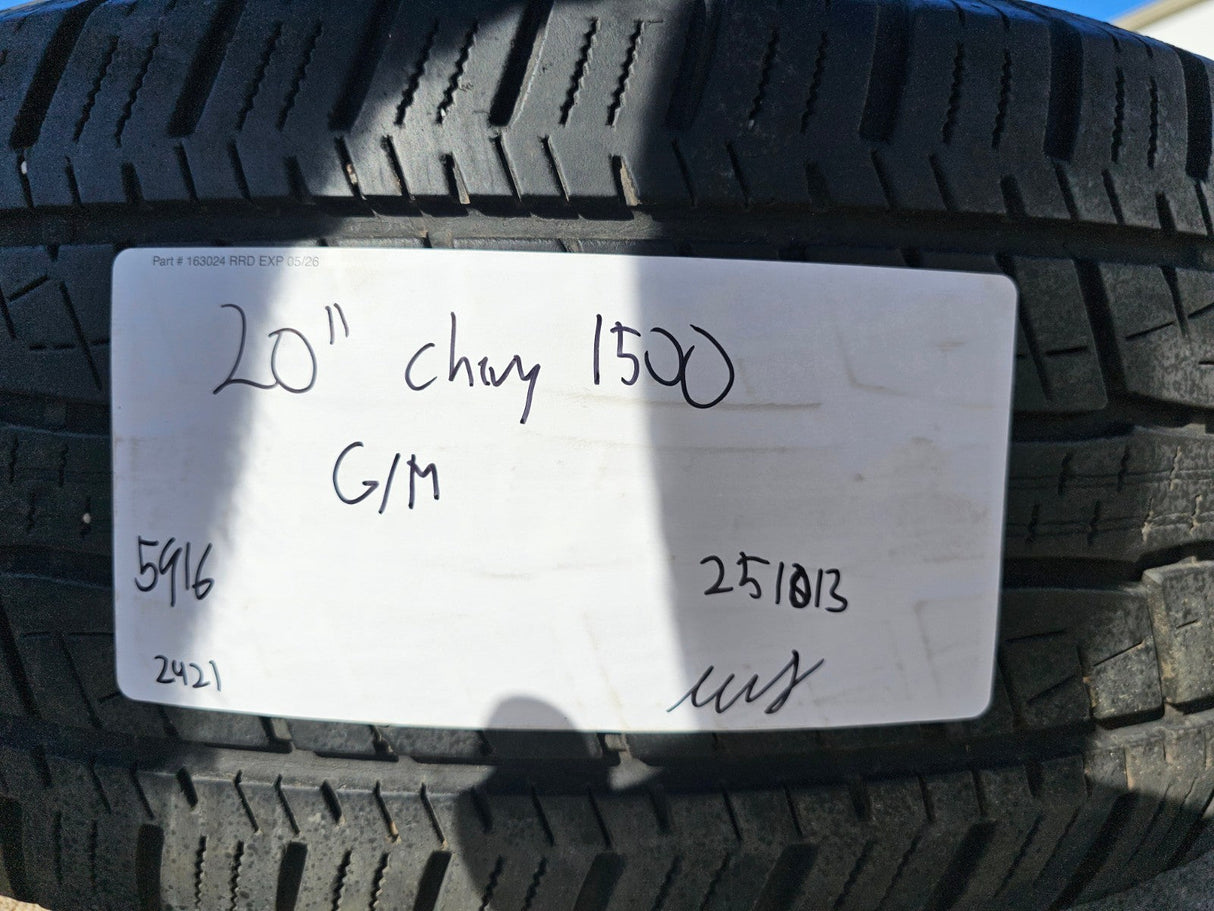 20" Chevy Silverado 1500 Tahoe Suburban OEM 5915 5916 wheel rim tire spare Texas Truck Tire
