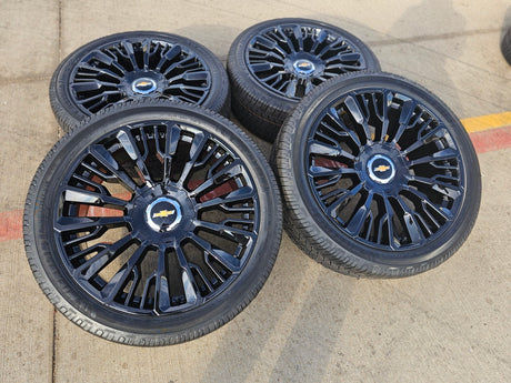 24" Chevy Tahoe Silverado OEM High Country wheels rims 2025 2026 NEW MICHELIN Texas Truck Tire